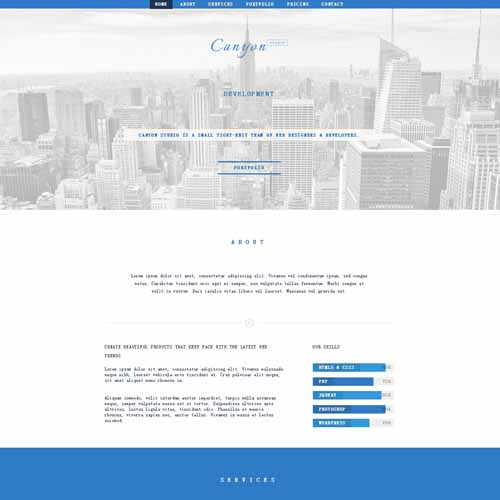 HTML5精美模板H0101065_blue